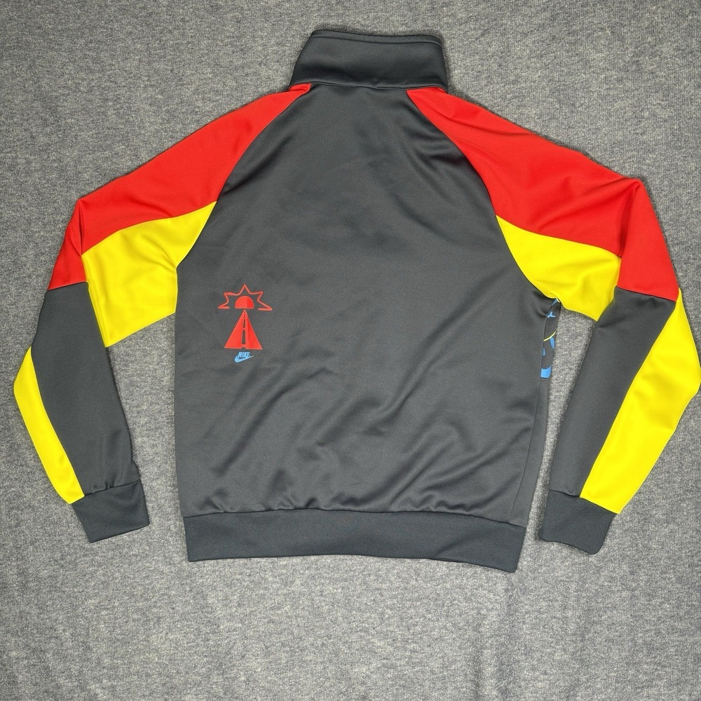 Nike Mens Have A Nike Day Smiley Face Track Jacket Colorblock Grey Blue Red L - Picture 3 of 9